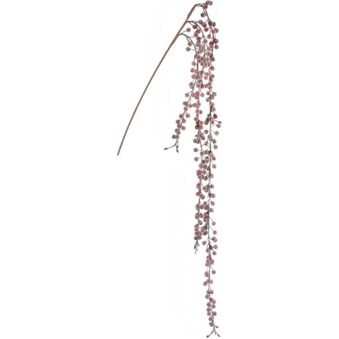 Веточка с красными ягодами в инее HOUSE OF SEASONS 160 см 83071